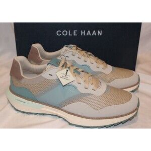 Cole Haan Men's GrandPro Ashland Golf Shoes Blue‎ Ivory Tan NIB